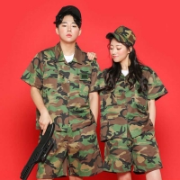 밀리터리 개구리 군복 반티 세트