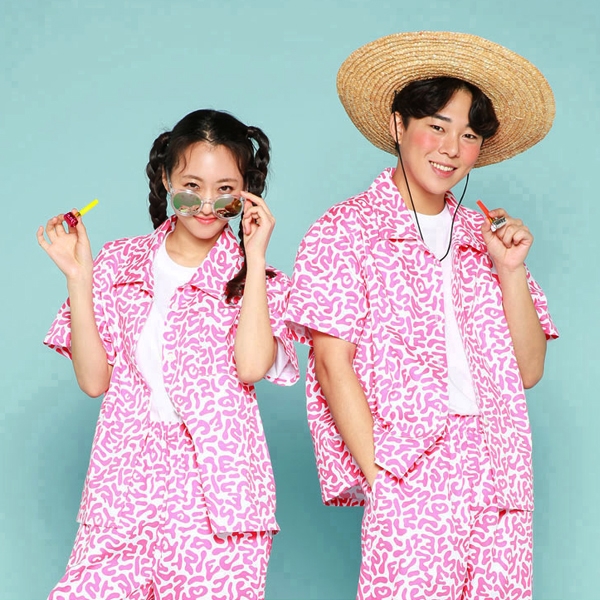 예쁜 핑크색 교련복 반티 세트