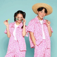 예쁜 핑크색 교련복 반티 세트