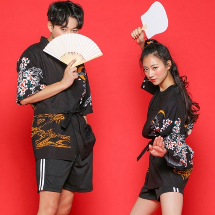 유카타 블랙 달밤의 야쿠자 반티