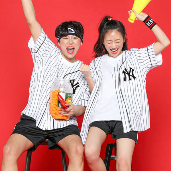 (흰색) 야구반티 오버핏 뉴욕