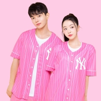 (핑크) 야구반티 오버핏 뉴욕