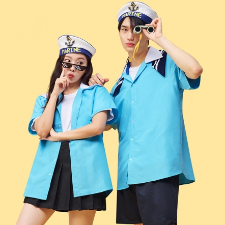 스카이블루 마린 남방반티