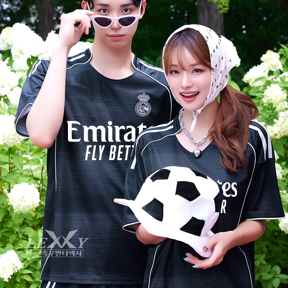 (반팔) 레알 어웨이 체육대회 축구반티 유니폼 756B