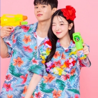 블루 하와이안 남방반티 BT311