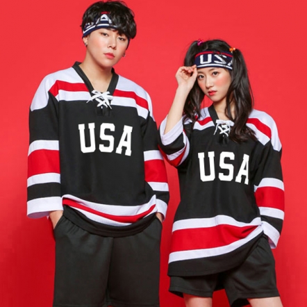 USA 블랙 하키반티