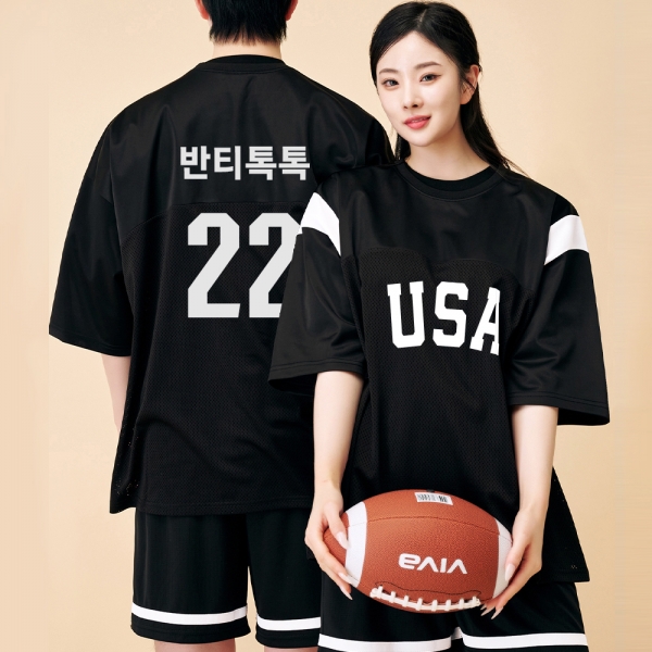 USA 블랙 럭비반티