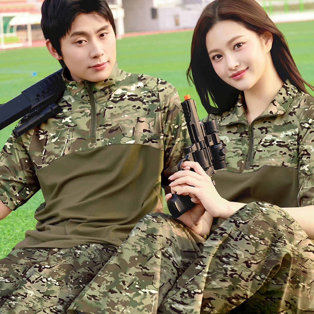 US강철부대 밀리터리 티셔츠 군복 반티 세트 BT-338